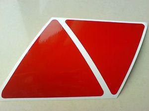 2 Red Triangles Logo - REFLECTIVE TRIANGLES Motorbike Caravan Motorhome Stickers 2