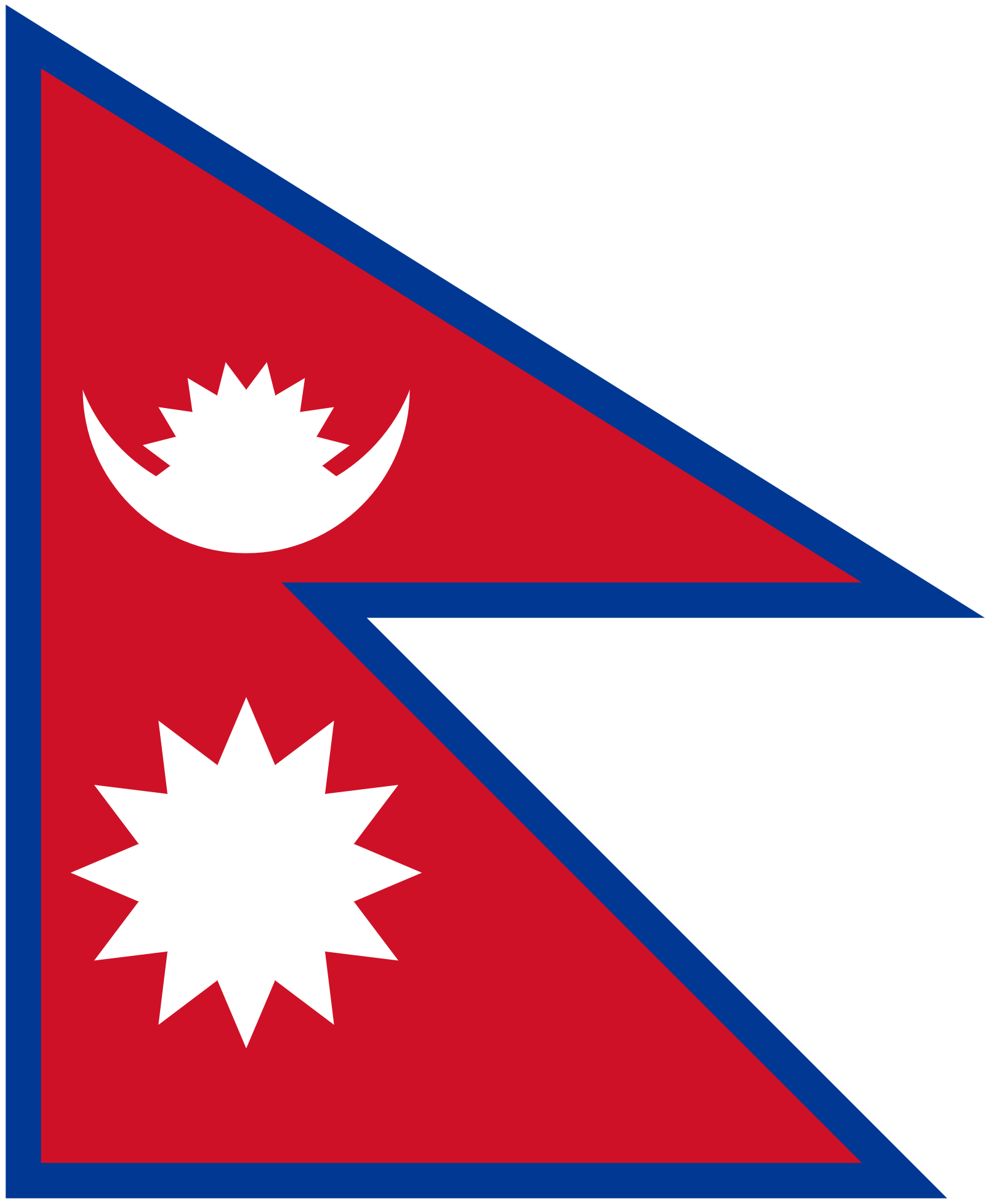 2 Red Triangles Logo - Nepal. Flags of countries