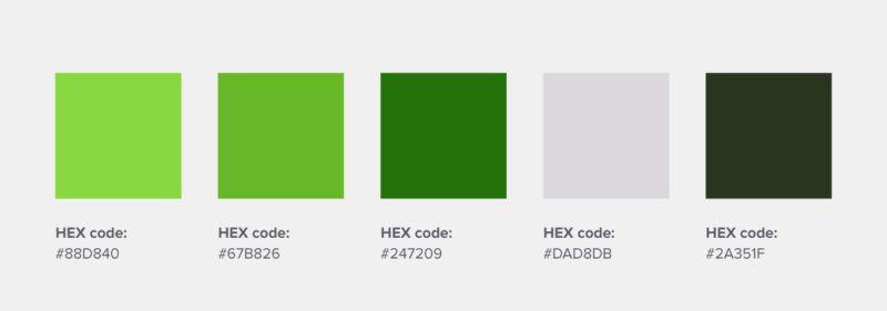 Green Colored Brand Logo - 31 Inspirational Brand Colors And How To Use Them | Piktochart Blog