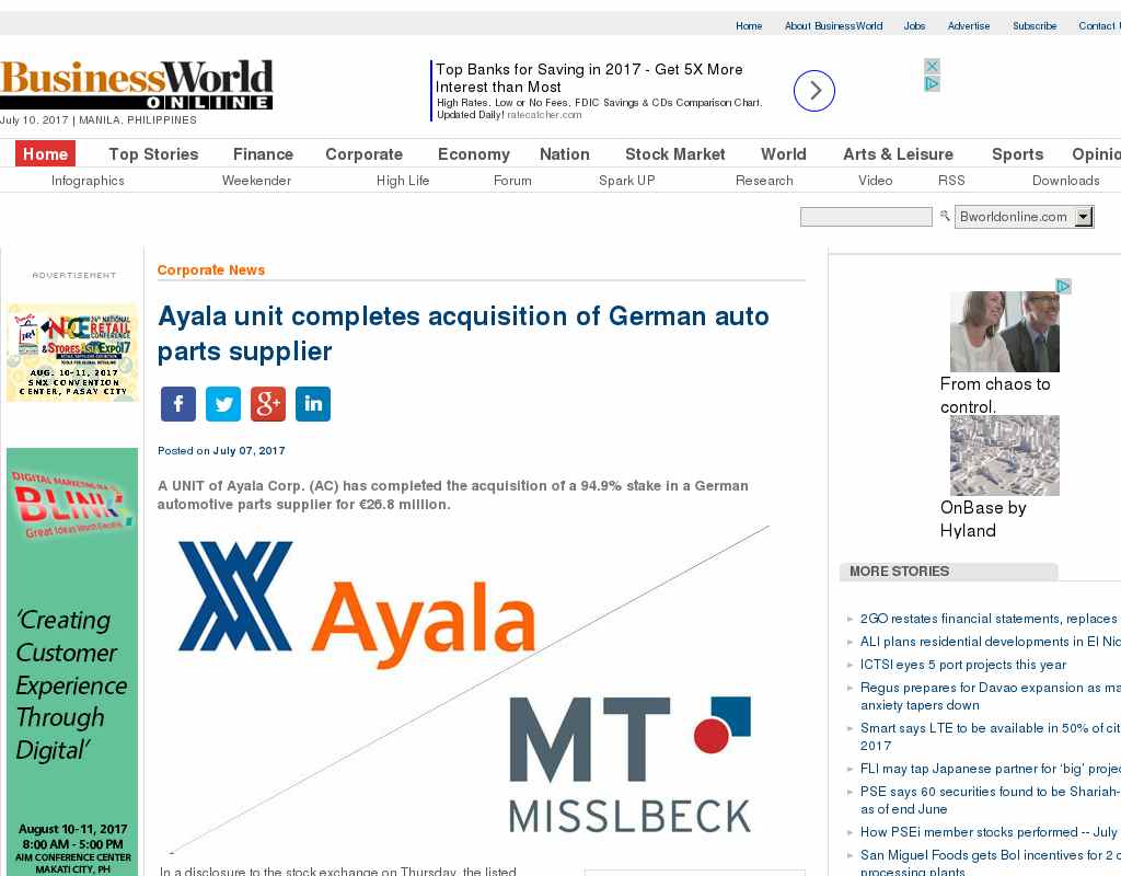 German Auto Parts Logo - Ayala unit completes acquisition of German auto parts supplier