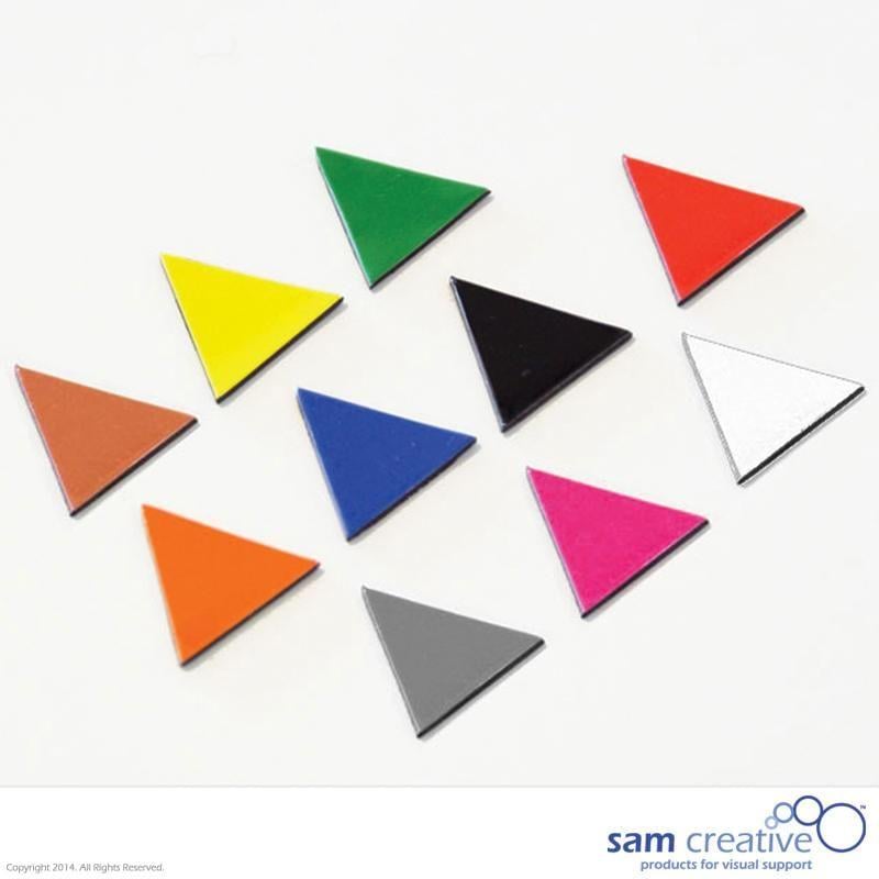 2 Red Triangles Logo - Magnetic symbol triangle 2 cm red | triangle 2x2x2cm | Magnetic ...