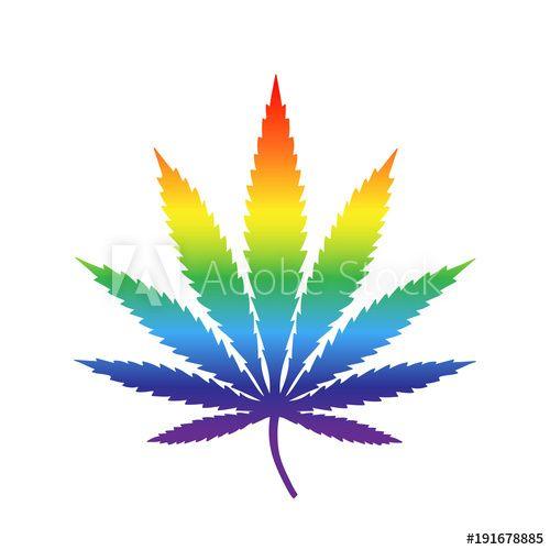 Blue Orange Green Leaf Logo - iridescent cannabis leaf drug marijuana herb rainbow drug red orange ...