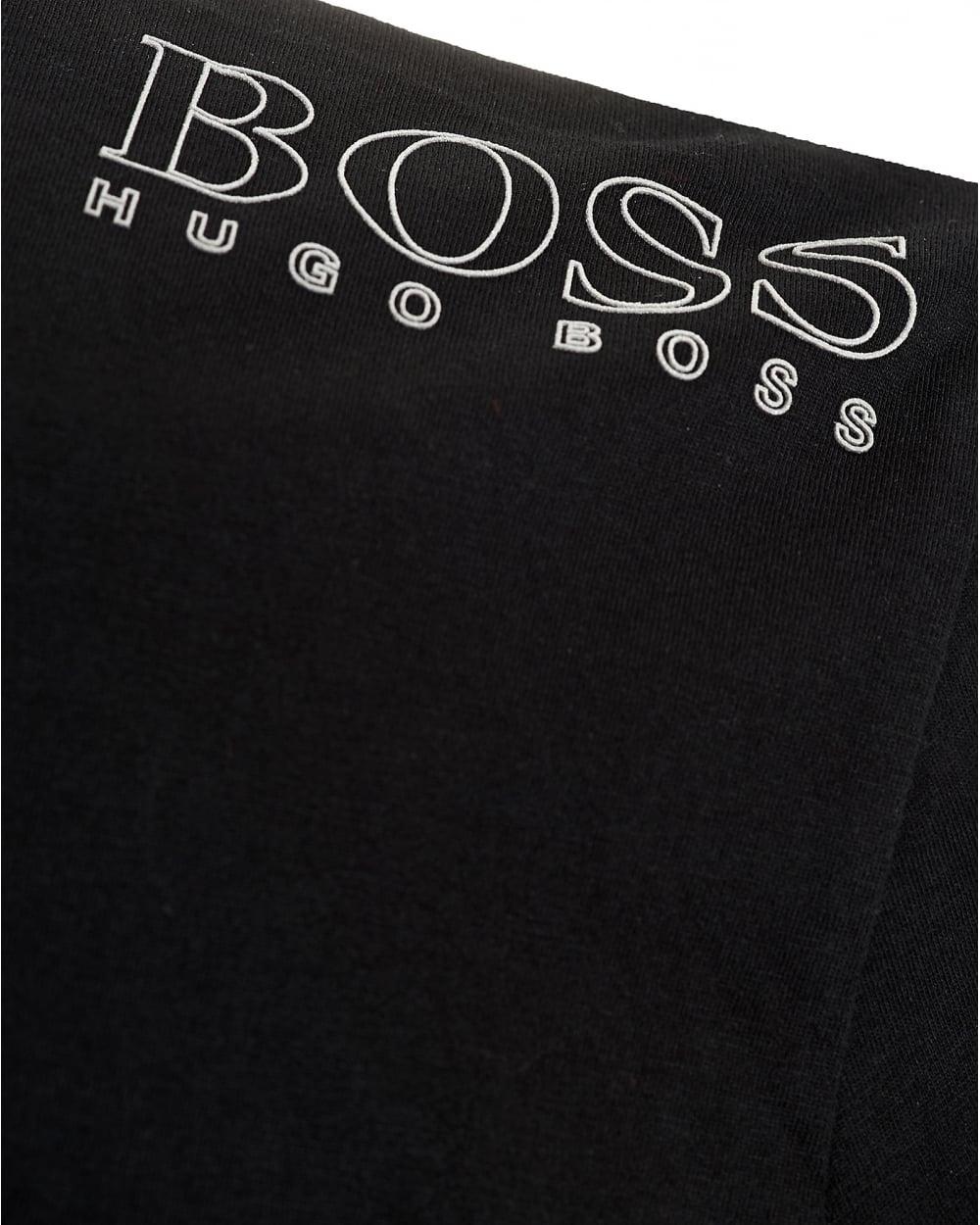 Black Plain Logo - Hugo Boss Green Mens Tee, Black Plain Logo T Shirt