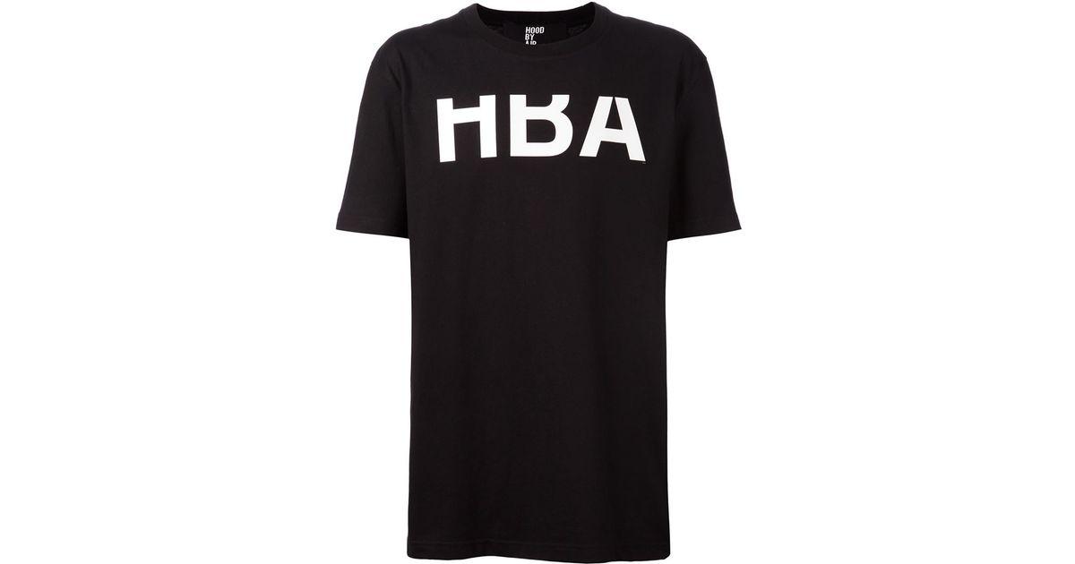 Hood by Air Clothing Logo - Hood By Air - Black Logo Print T-shirt for Men - Lyst