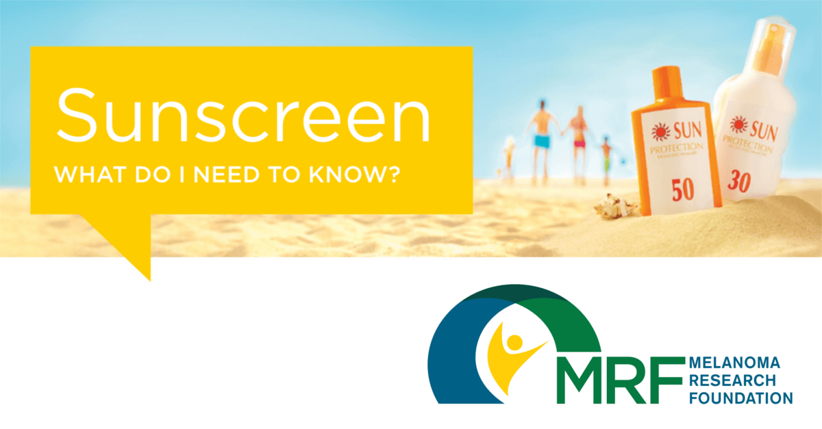 Sunscreen Brand Logo - The Facts About Sunscreen | Melanoma Research Foundation