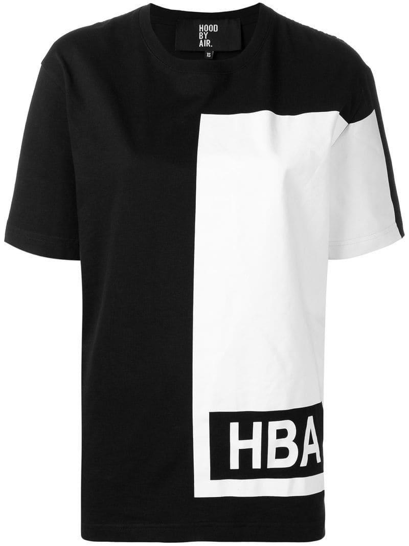 Hood by Air Clothing Logo - Hood By Air Contrast Logo T Shirt In Black