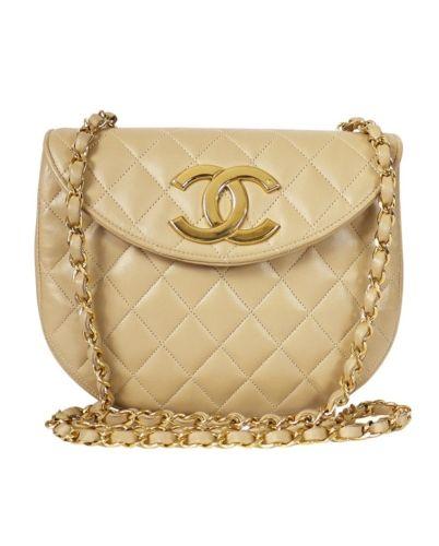 Big Chanel Logo - Vintage Chanel Big Logo Classic Flap Shoulder Bag | Reebonz Canada