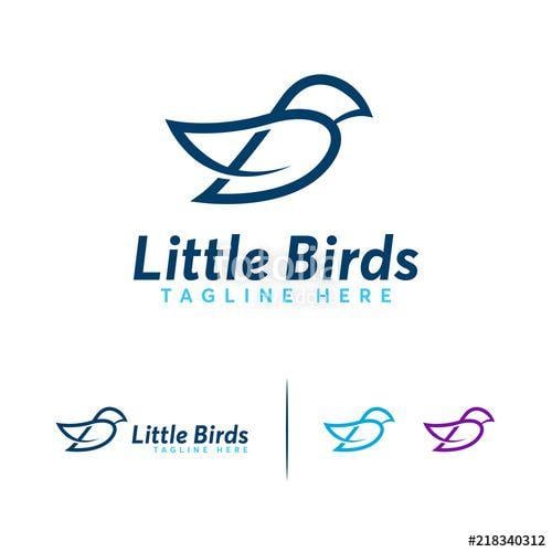 Little Bird Logo - Little Bird logo designs concept vector, Perch Bird logo vector