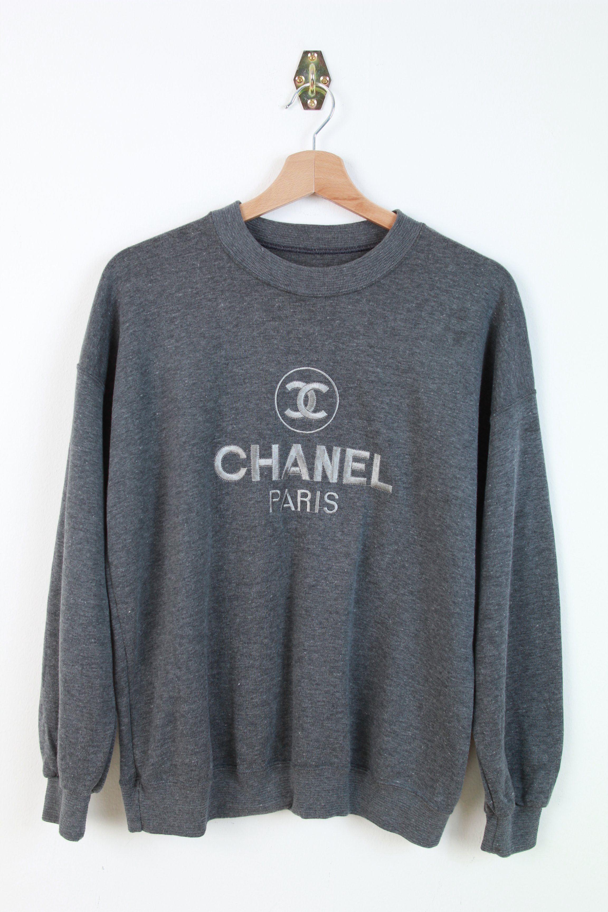 Big Chanel Logo - CHANEL BIG LOGO BOOTLEG SWEATER – Van Lo