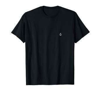 Black Plain Logo - Black Plain Anchor Logo T Shirt: Clothing