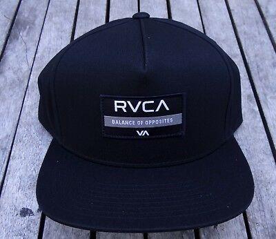 Black Plain Logo - NEW RHTRVC 291 RVCA Team Black Plain Logo Va Mens Sport Snapback Hat