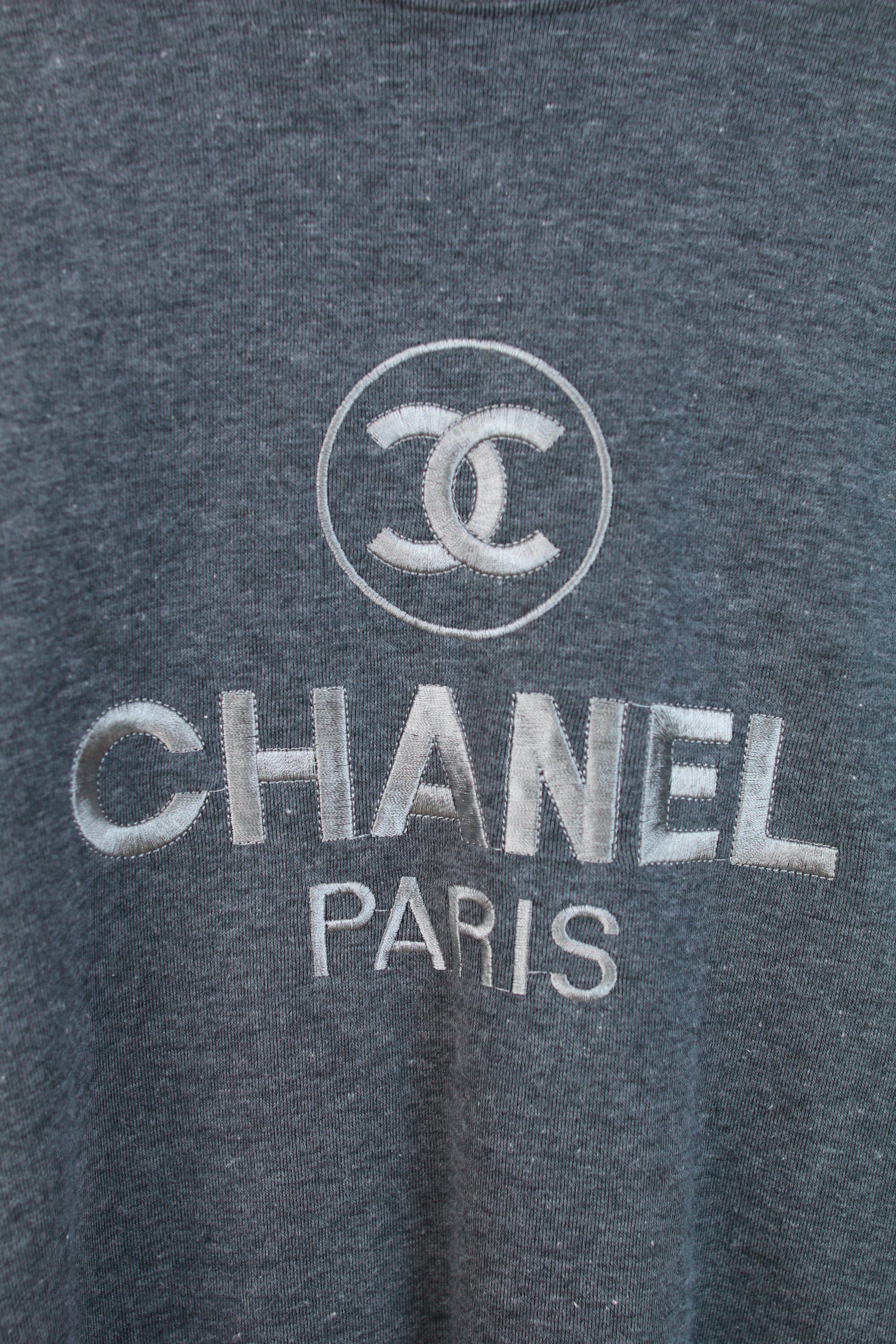 Big Chanel Logo - CHANEL BIG LOGO BOOTLEG SWEATER – Van Lo