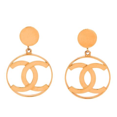 Big Chanel Logo - Chanel Earrings