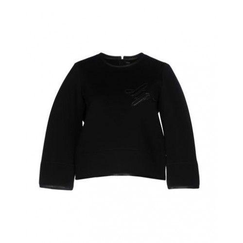 Black Plain Logo - DSQUARED2 Women Sweatshirt Black plain weave logo solid colour round