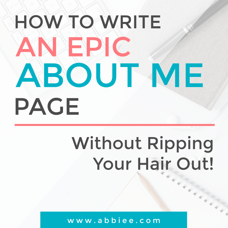About.me Page for Header Logo - Abbiee - How To Write An Epic 