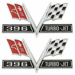 Turbo Jet Logo - 1965 1966 1967 Impala Caprice 396 Front Fender Emblem 396 Turbo Jet ...