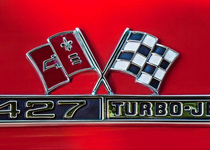 Turbo Jet Logo - Chevrolet Corvette 427 Turbo Jet Emblem Greeting Card