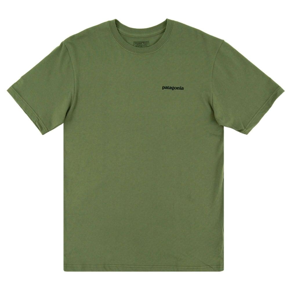 Clothing Buffalo Logo - Patagonia P6 Logo T Shirt Buffalo Green Clothing From Attic