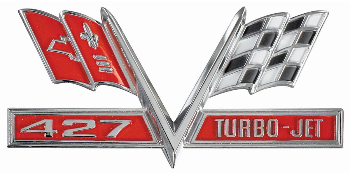Turbo Jet Logo - Chevelle Fender Emblem, 1966 67 Turbo Jet 427 OPGI.com