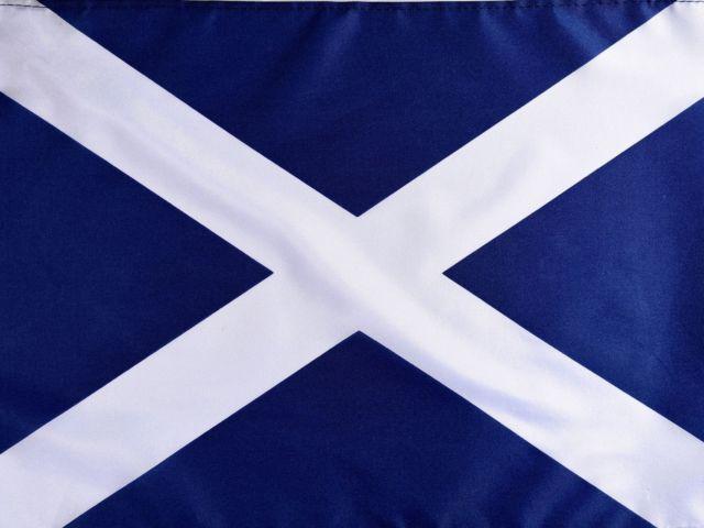 Navy Blue Flag Logo - Polyester Scottish Saltire St Andrews Navy Blue Flag
