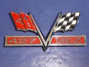Turbo Jet Logo - 1967 427 FLAGS TURBO JET IMPALA BEL AIR CAMARO CORVETTE Emblem