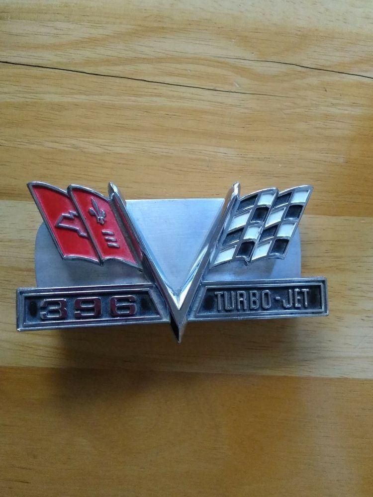Turbo Jet Logo - Vintage Chevrolet 396 Turbo-Jet Fender Script Emblem No. 3871057 ...
