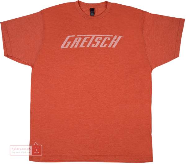 Orange M Logo - GRETSCH Logo T Shirt Heather Orange M T Shirt