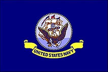 Navy Blue Flag Logo - Flagpole To Go US Navy Flag, 12x18 Inch, Blue: Sports