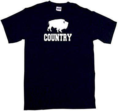 Clothing Buffalo Logo - Buffalo Logo Country Men's Tee Shirt: Clothing