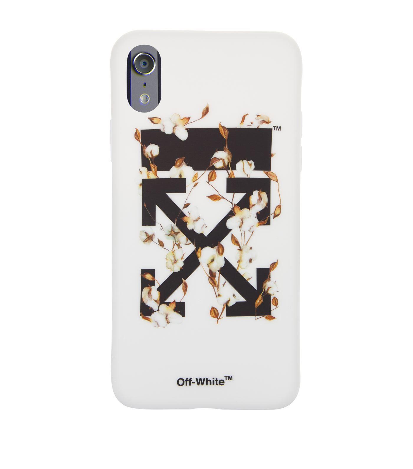Off White Floral Arrow Logo - Shop Off-White Floral Arrow Iphone X Case In White