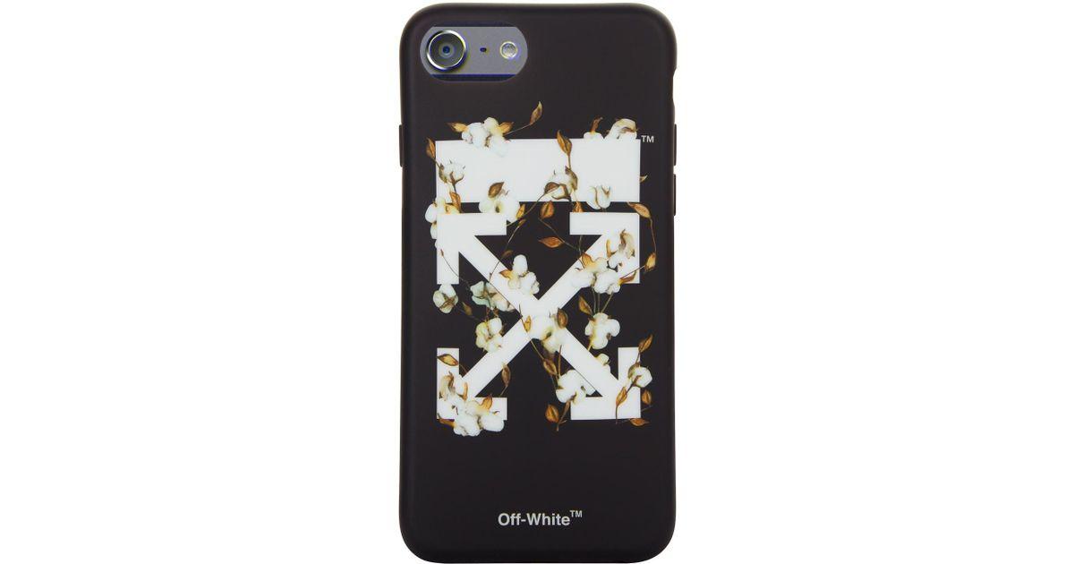 Off White Floral Arrow Logo - Lyst - Off-White C/O Virgil Abloh Floral Arrow Iphone 8 Case in Black