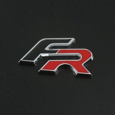 F R Logo - 3D FR Logo Metal Car Side Fender Tail Stickers Emblem For Seat Leon