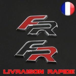 F R Logo - 3D FR Logo Metal Car Side Fender Stickers Emblem Seat Leon FR Cupra