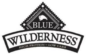 White and Blue Buffalo Logo - BLUE WILDERNESS HIGH PROTEIN LOW CARB THE BLUE BUFFALO CO. THE BLUE ...