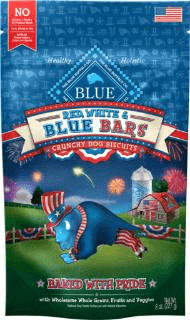 White and Blue Buffalo Logo - Blue Buffalo Red White Blue Bars 8 oz - All American Paws