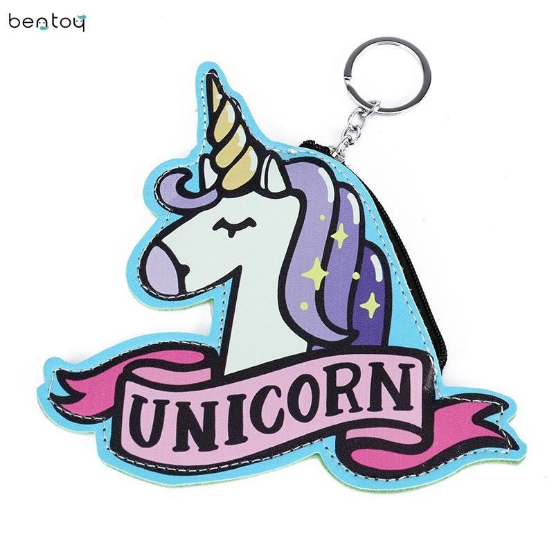 Cute Horse Logo - Keyring Women Unicorn Bag Small Zipper Coin Purse For Girls Cute