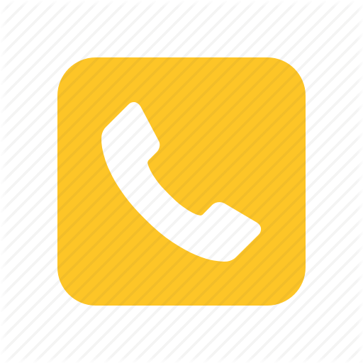 Yellow Phone Logo - Call, communication, contact, contact us, device, mobile, phone