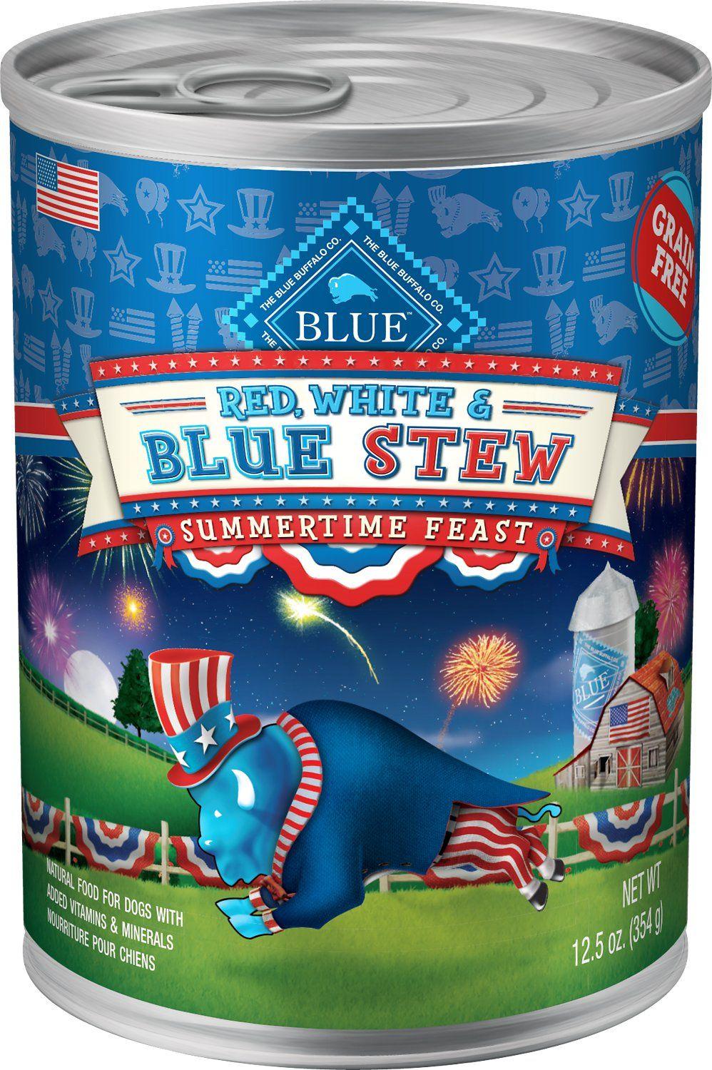 White and Blue Buffalo Logo - Blue Buffalo Red, White & Blue Stew Grain-Free Canned Dog Food, 12.5 ...