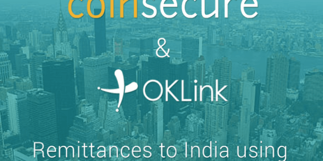 Oklink Blockchain Logo - Coinsecure and OKLink Partner for Bitcoin Remittance Service in ...