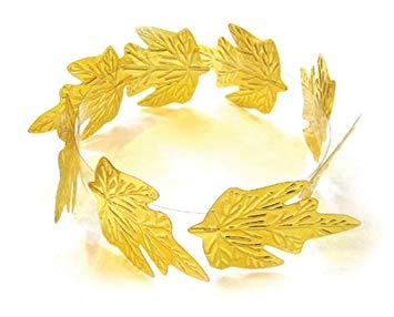 Caesar Crown Logo - Mens Roman Julius Caesar Laurel Gold Leaf Crown Headdress Stag Do ...