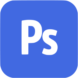 Blue PS Logo - Royal blue adobe ps icon - Free royal blue adobe icons