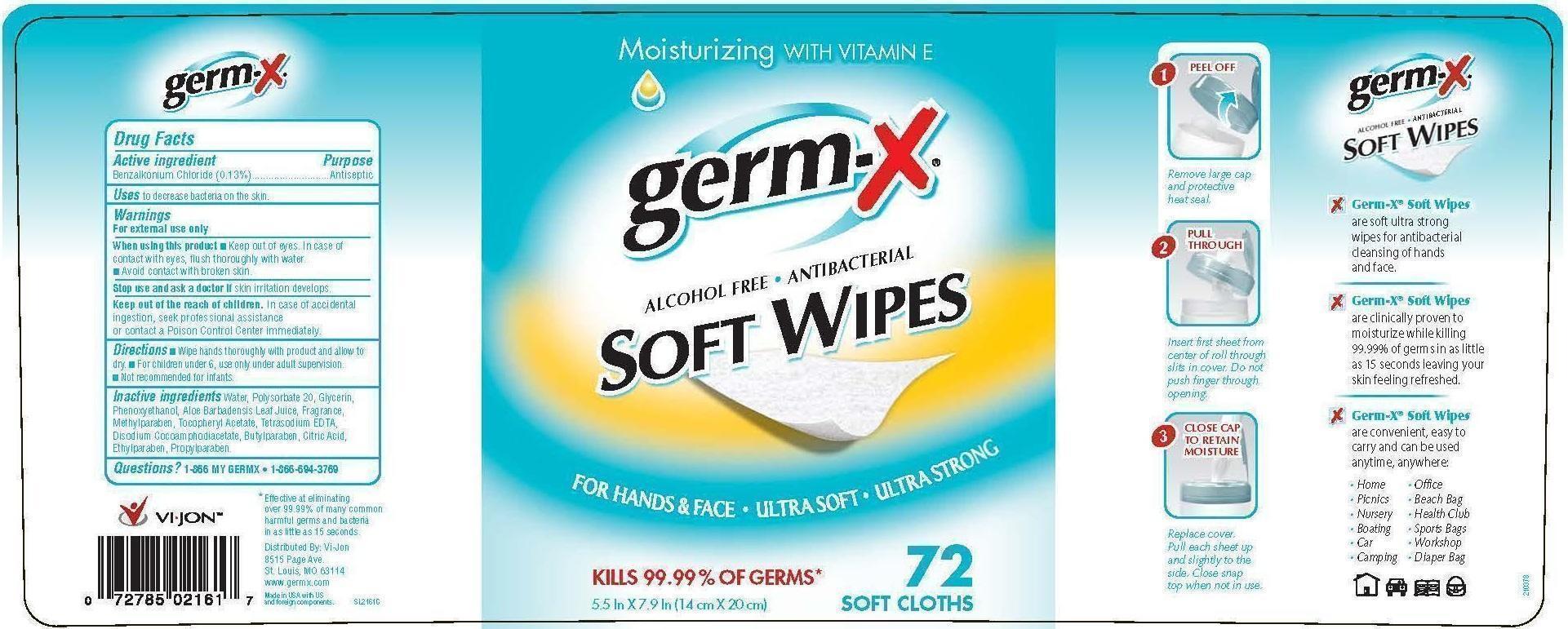 Germ- X Logo - Germ-X Soft Wipes Alcohol Free Anitbacterial 40 Count