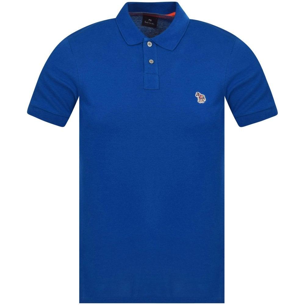 Blue PS Logo - PS PAUL SMITH Blue Zebra Logo Polo Shirt - Men from Brother2Brother UK