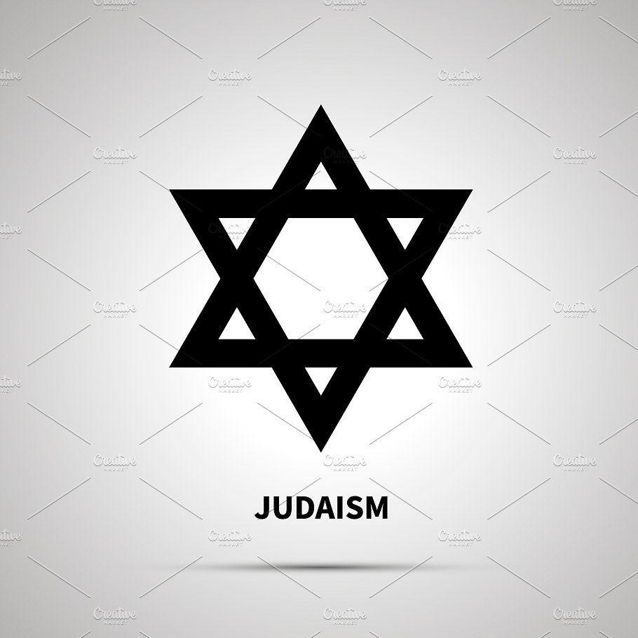 Judism Logo - Judaism religion simple black icon ~ Graphic Objects ~ Creative Market