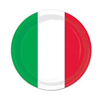 Red and Green Circle Logo - Red, White & Green Plates (8 Pkg): Amazon.co.uk: Kitchen & Home