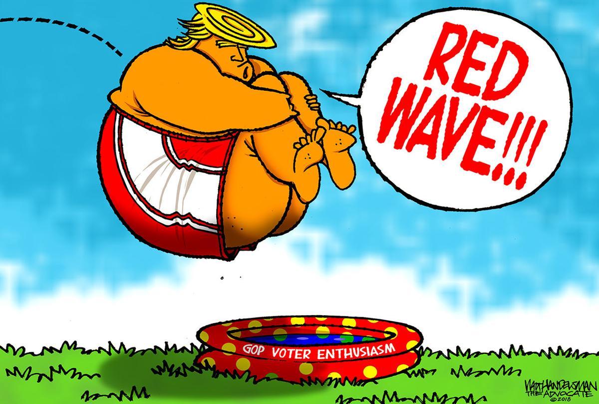 Trump Red Wave Logo - Walt Handelsman: Red Wave?