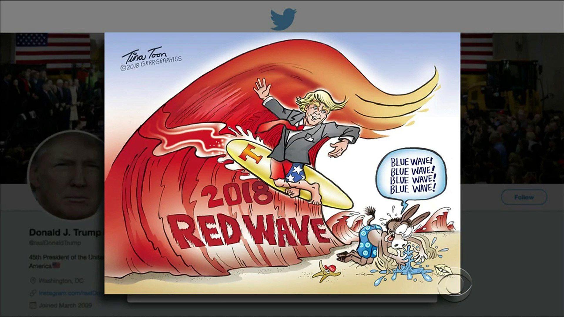 Trump Red Wave Logo - Stephen hilarious mocks Trump for touting 'the red wave' -- since ...