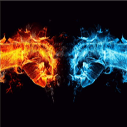 Red Blue Flame Logo - RED AND BLUE FLAME BROFIST \m