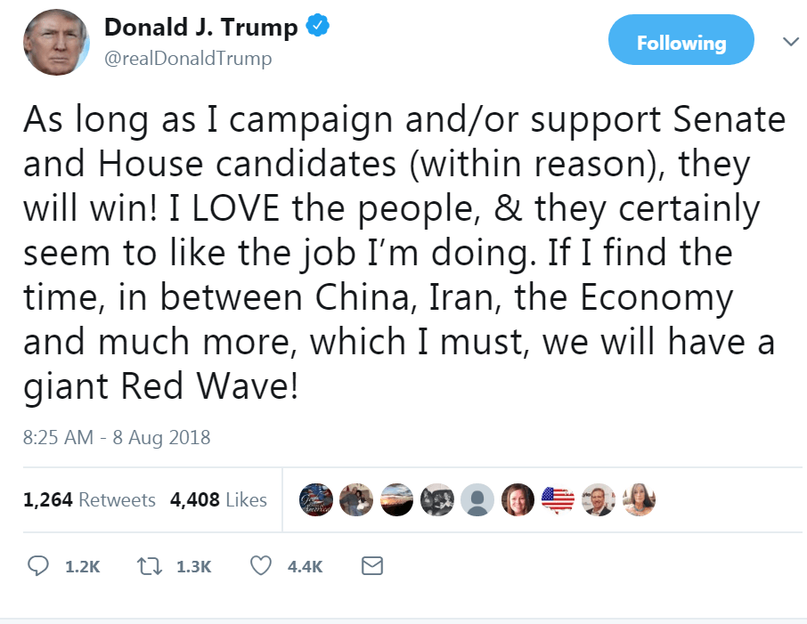 Trump Red Wave Logo - Trump Tweet : We Will Have a Giant Red Wave! : The_Donald