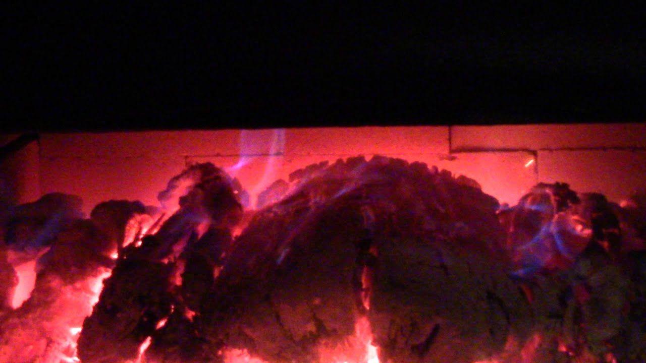 Red Blue Flame Logo - Wood Stove Blue Flames & Red Embers.2 - YouTube